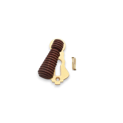 Rosewood Beehive Escutcheon Polished Brass