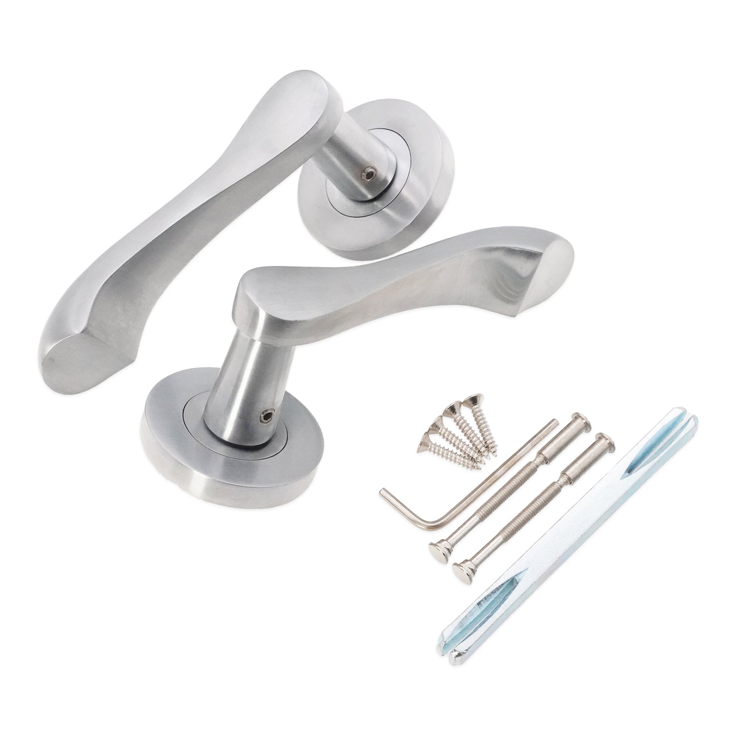 Satin Chrome Lever Door Handle Home Decor 