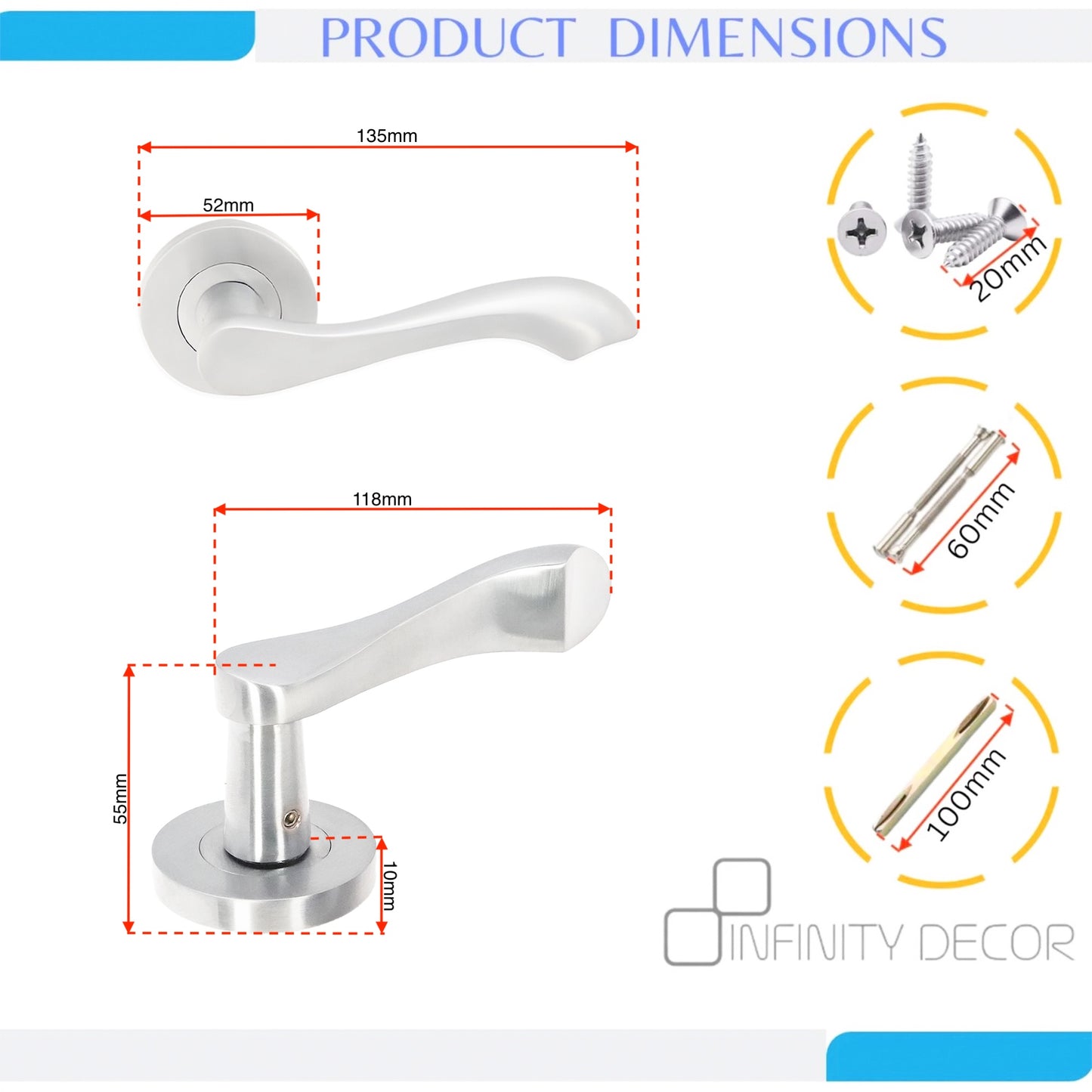 Camila Lever on Rose Satin Chrome Latch Pack