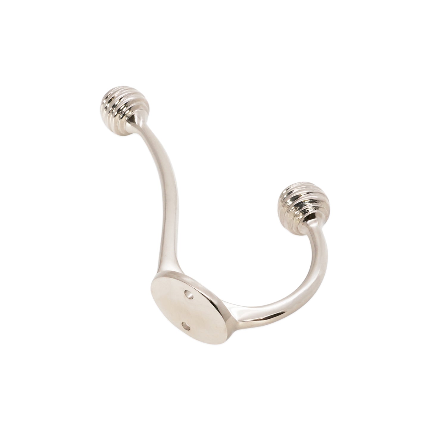 Beehive Twin Coat Hook Polished Nickel