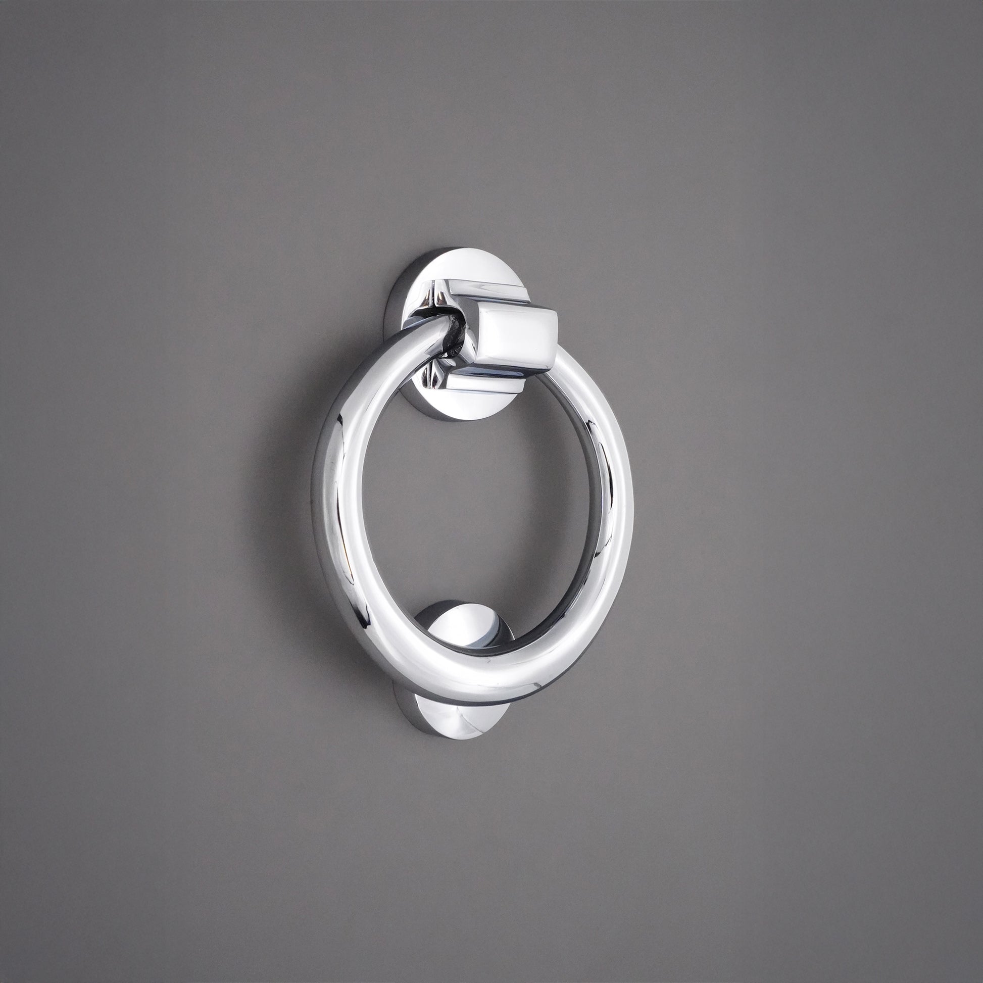 Polished Chrome Ring Door Knocker Home Décor
