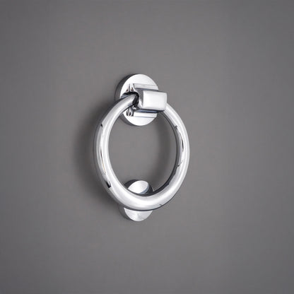 Polished Chrome Ring Door Knocker Home Décor