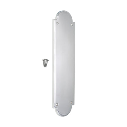 Victorian Door Finger Plate Polished Chrome Home Decor