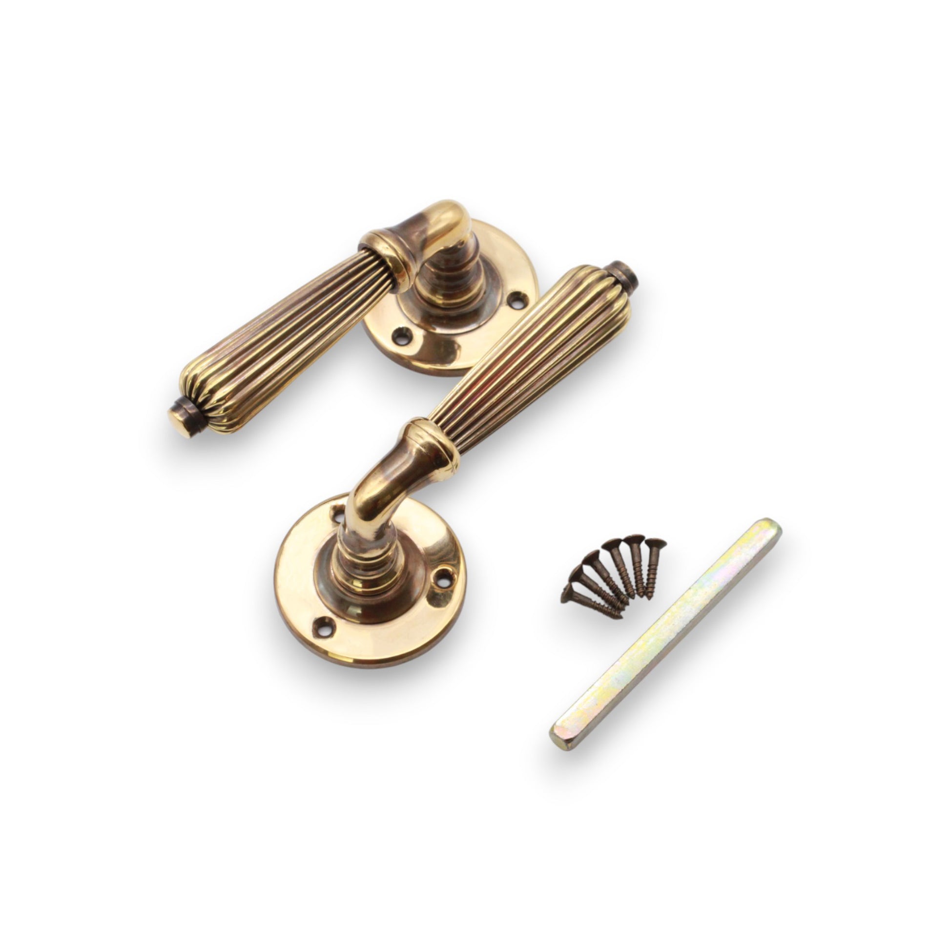 Aged Brass Lever Door Handle Home Decor  