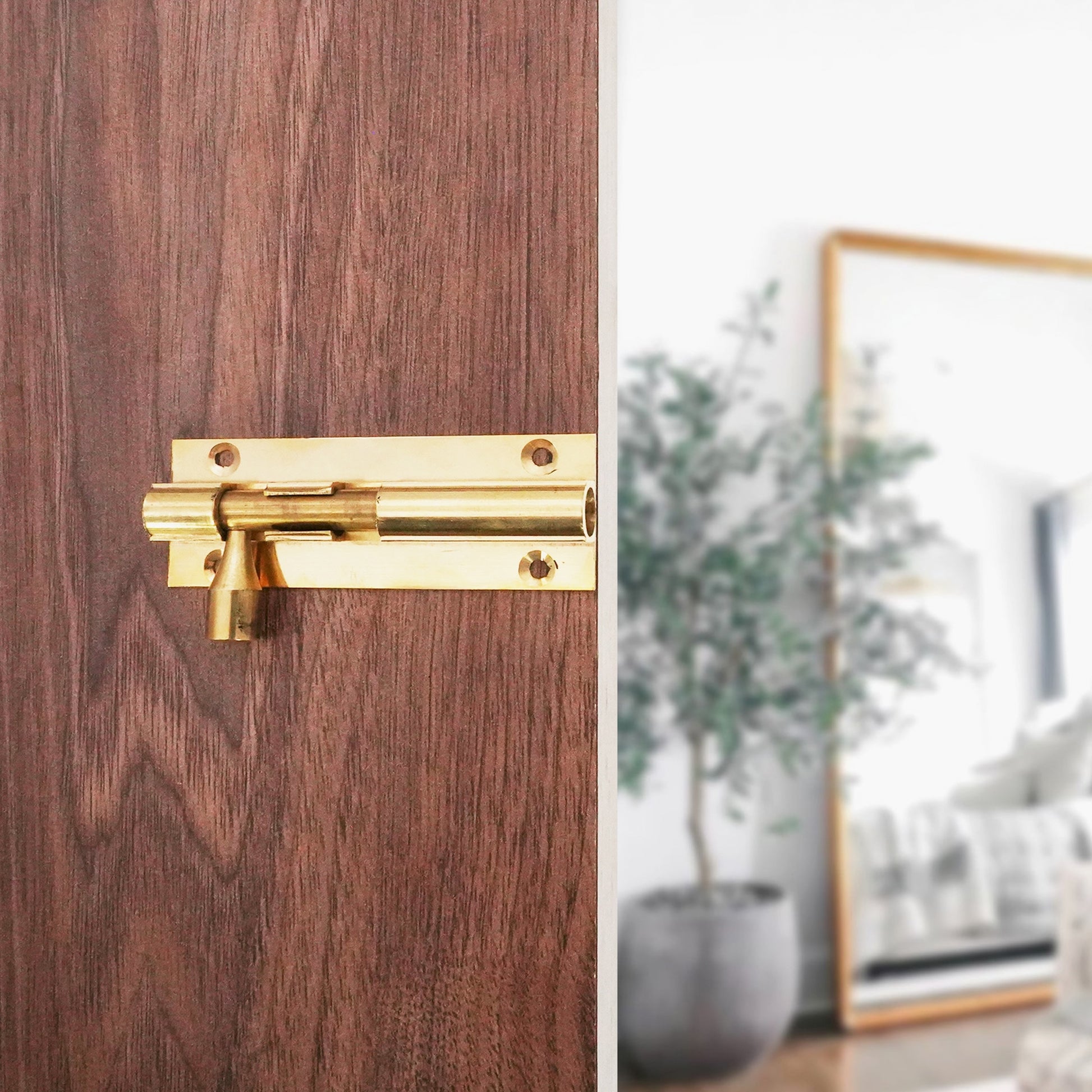 Polished Brass Barrel Bolt Home Decor