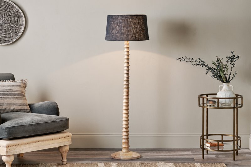 Mango Wood Floor Lamp Home Decor 