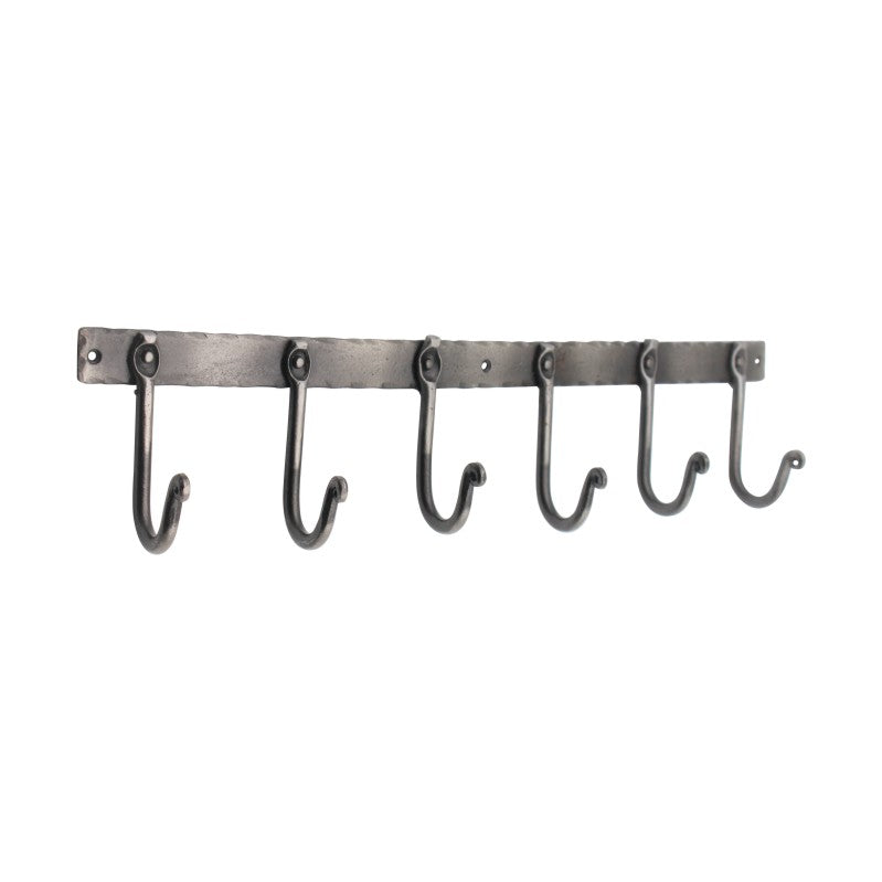 Pewter Iron Coat Hook Rack Home Decor