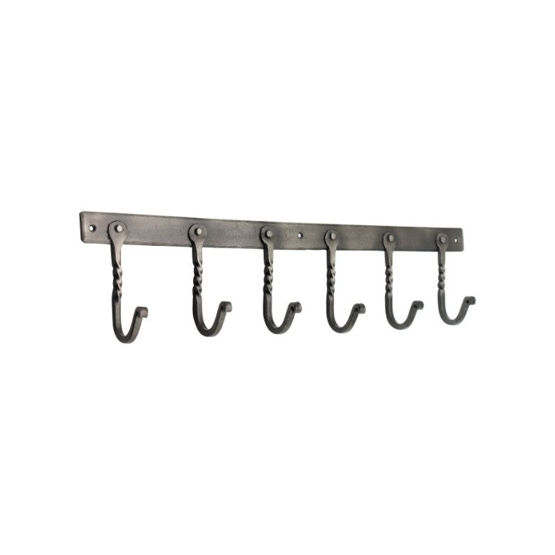 Iron Coat Hook Rack Pewter Home Decor