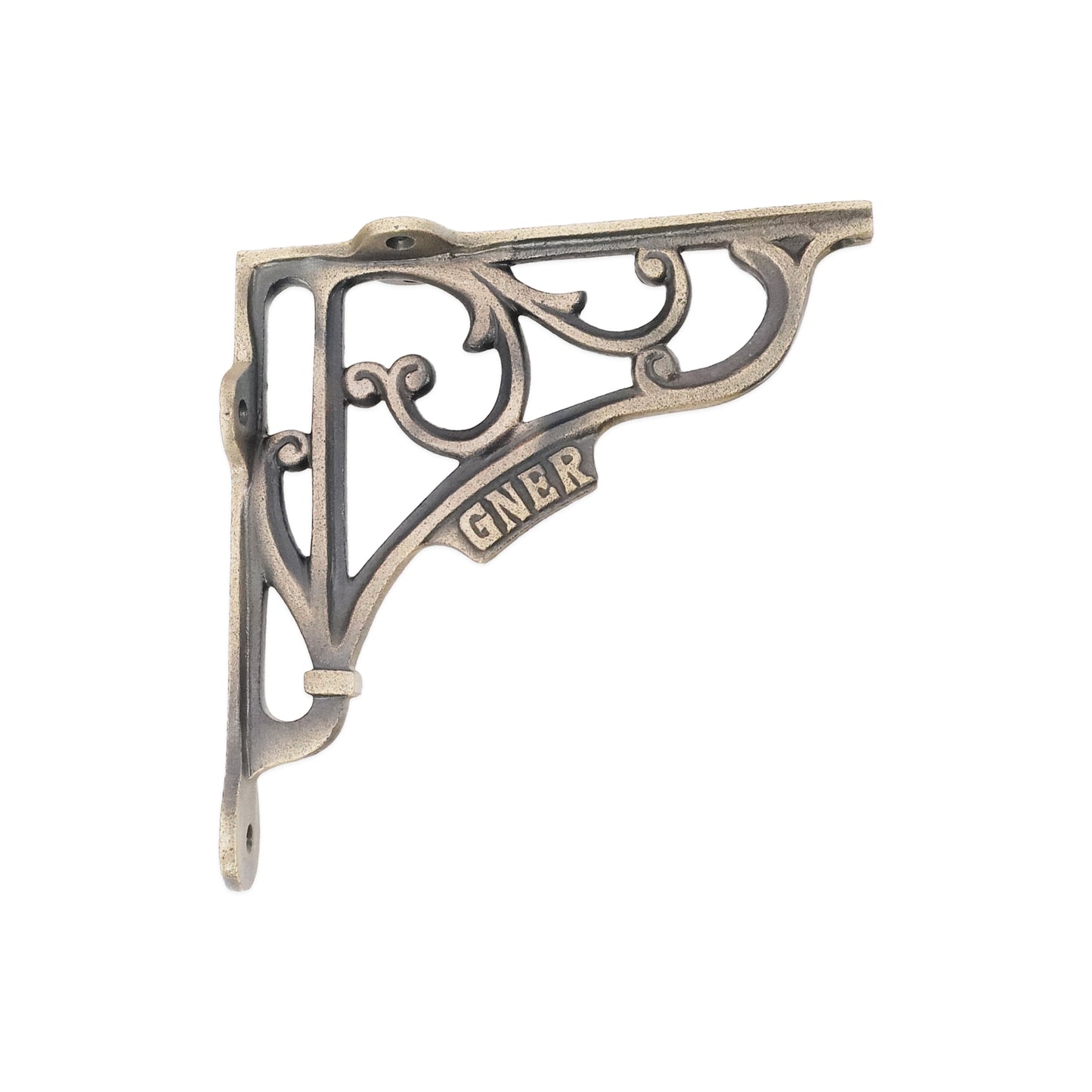 Support d'étagère GNER, finition mate antique, 150 x 150 mm