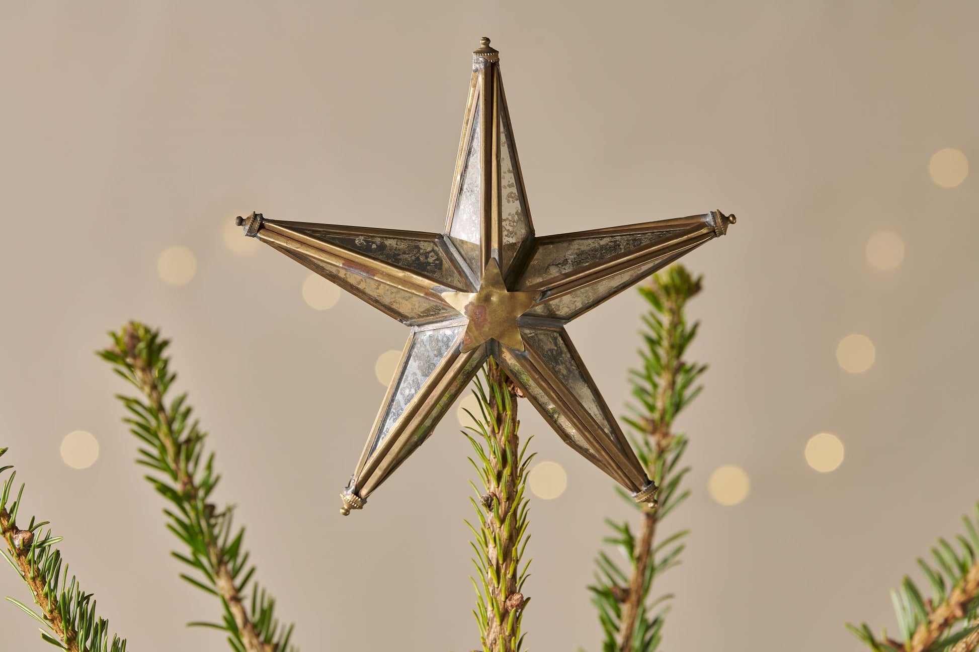 Antique Christmas Star Tree Topper Home Decor