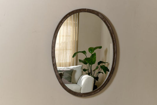 Oval Iron Mirror Home Decor 