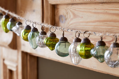 Ekiti Bauble Mixed Green & Clear Garland