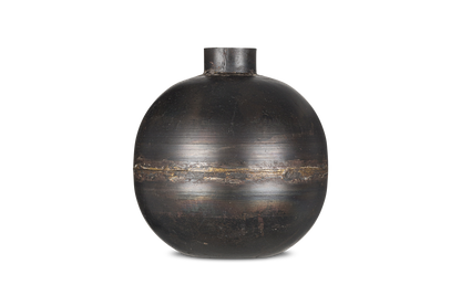 Endo Recycled Iron Vase - Black