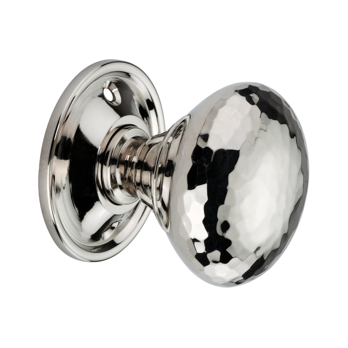 Hammered Mushroom Mortice/Rim Door Knob Polished Nickel – Infinity Decor