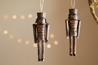Imay Nutcracker Antique Brass Baubles (Set of 2)