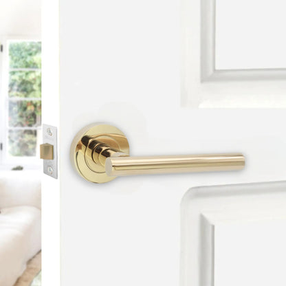 PVD Brass Lever Door Handle Latch Pack Home Decor 