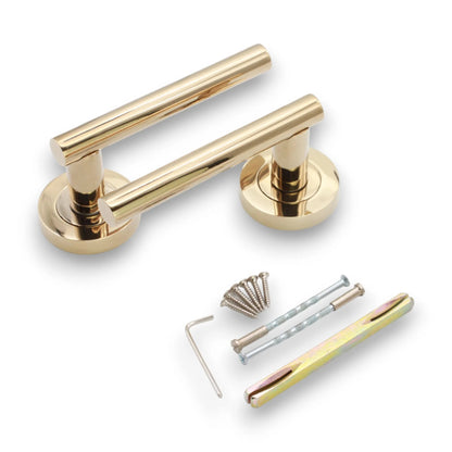 PVD Brass Lever Door Handle Latch Pack Home Decor 