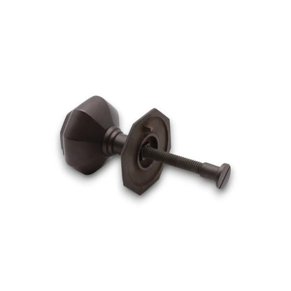 Octagonal Centre Door Knob Aged Bronze