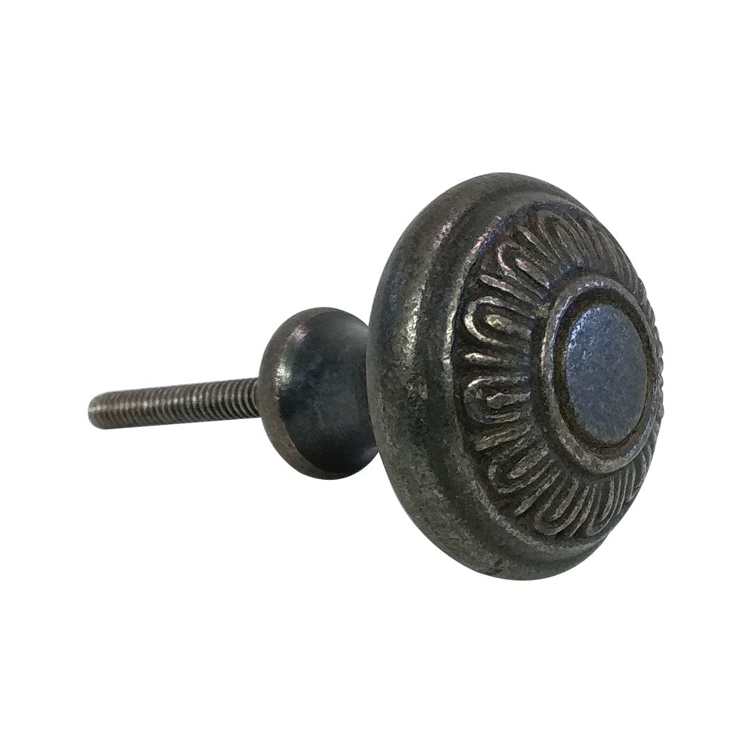 Round Design Black Cast Iron Cabinet Pulls