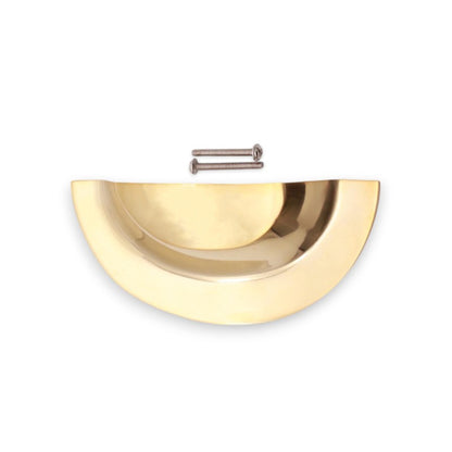 Slim Cup Handle Large Polished Brass Unlacquered