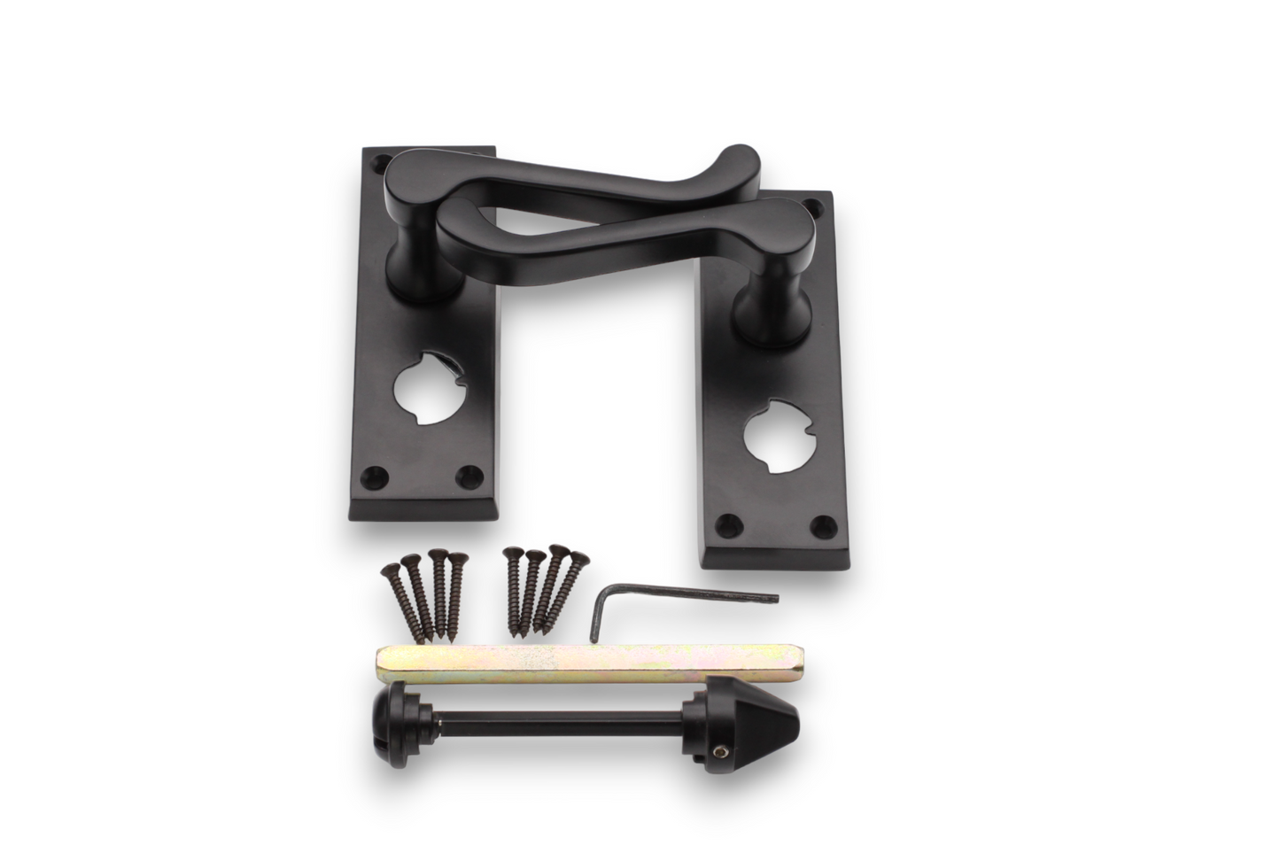 Matt Black Victorian SCROLL Latch Privacy Handle Home Decor  