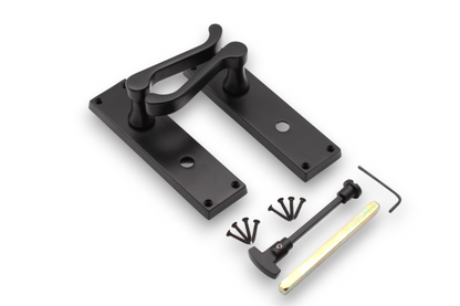 Matt Black Victorian Scroll PRIVACY Lever Handle Home Decor  