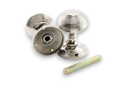 Beehive Door Knob 55mm Polished Nickel