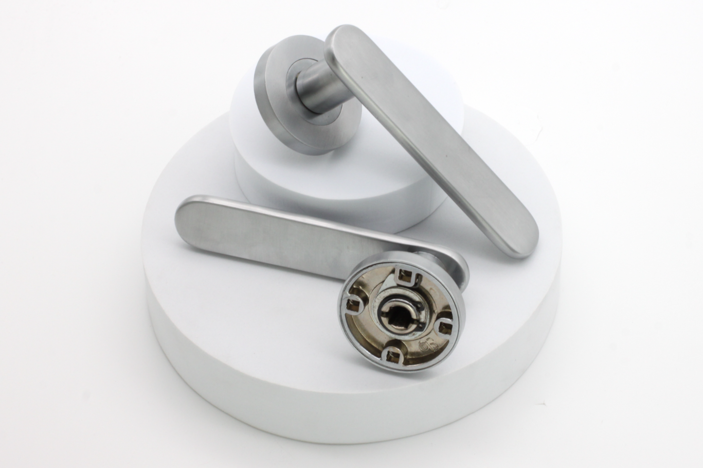 Skyla Lever on Rose Satin Chrome Latch Pack