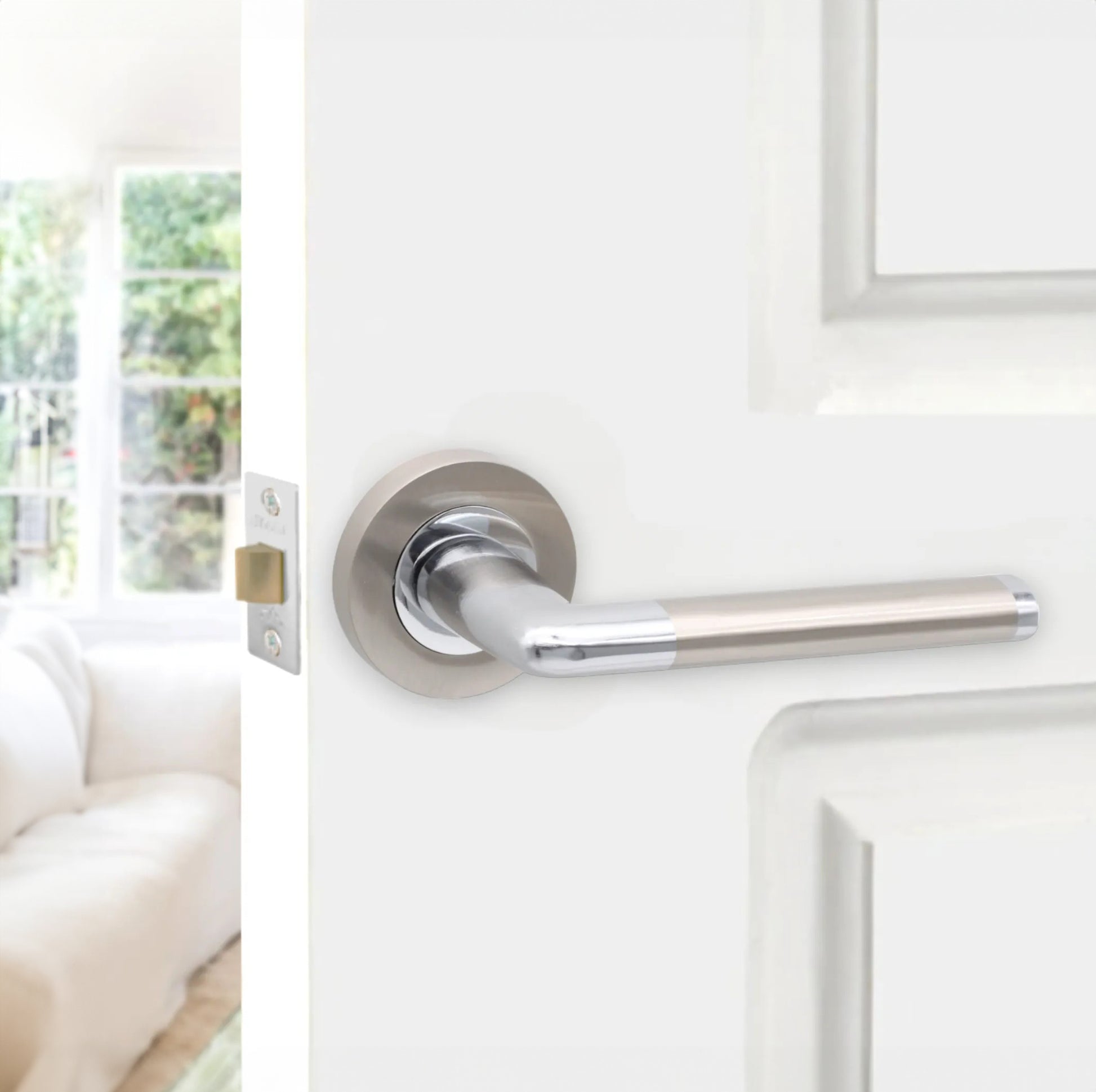 Lever on Rose Door Handle Home Decor