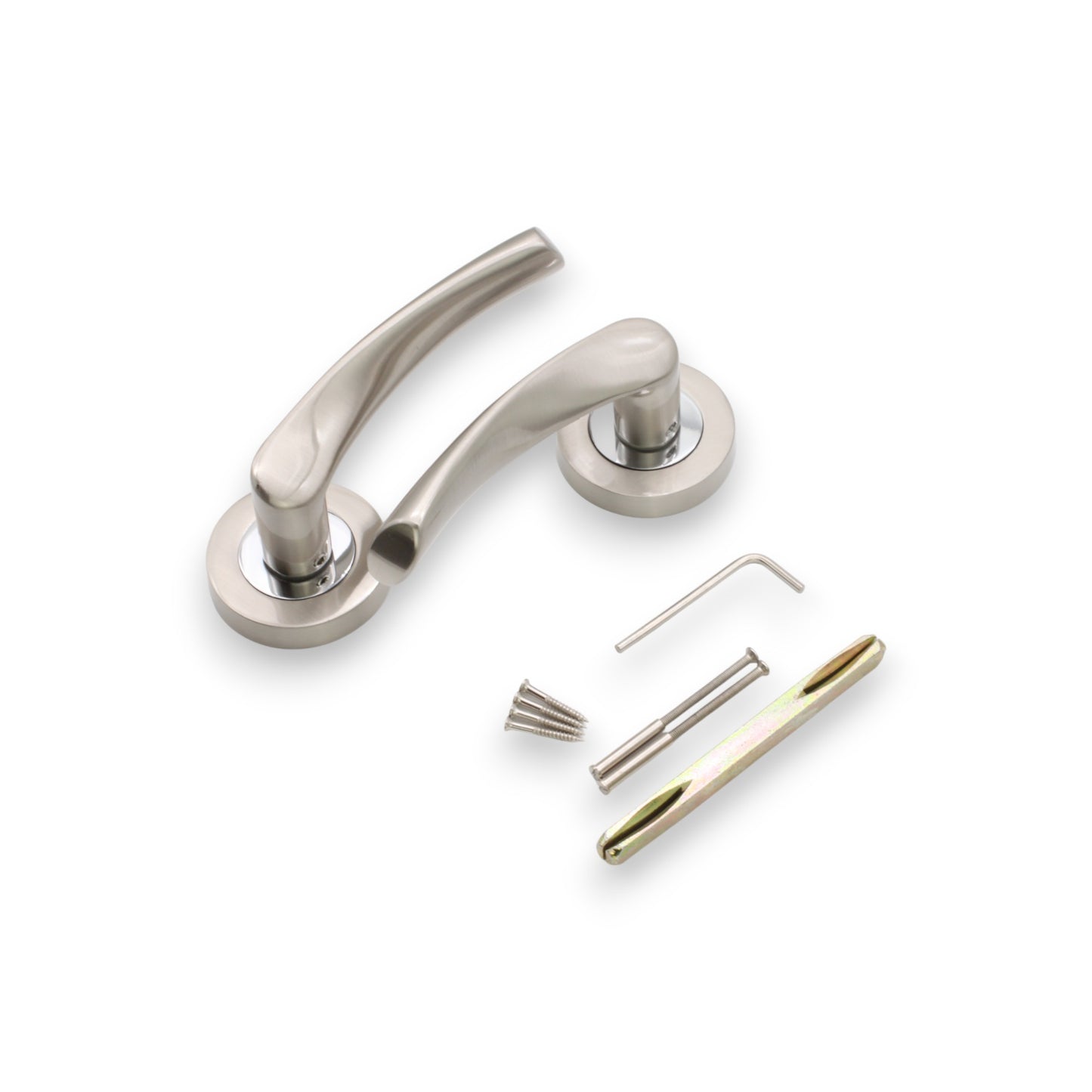 Mercury Lever on Rose Dual Tone Latch Pack