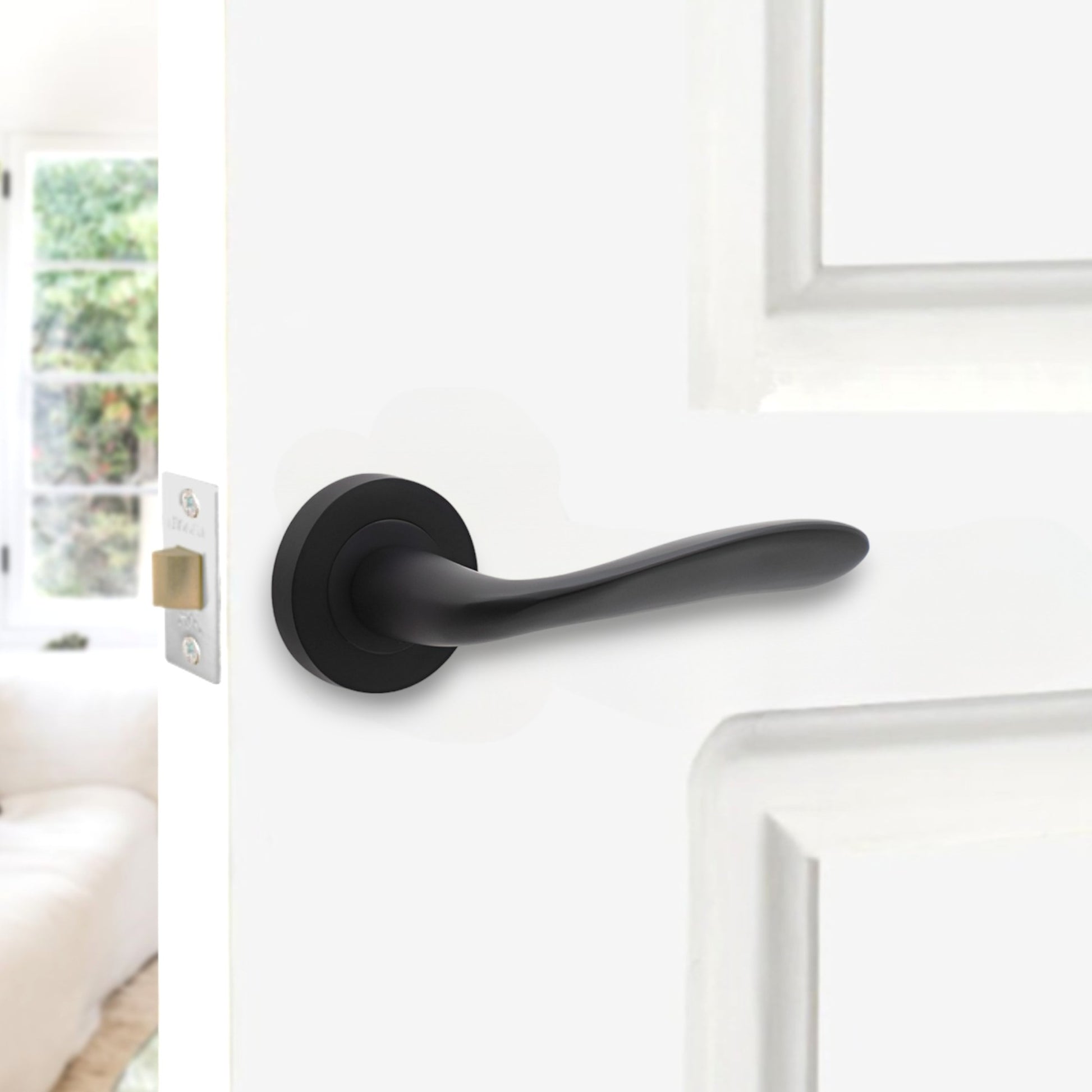 Lever on Rose Door Handle Home Decor