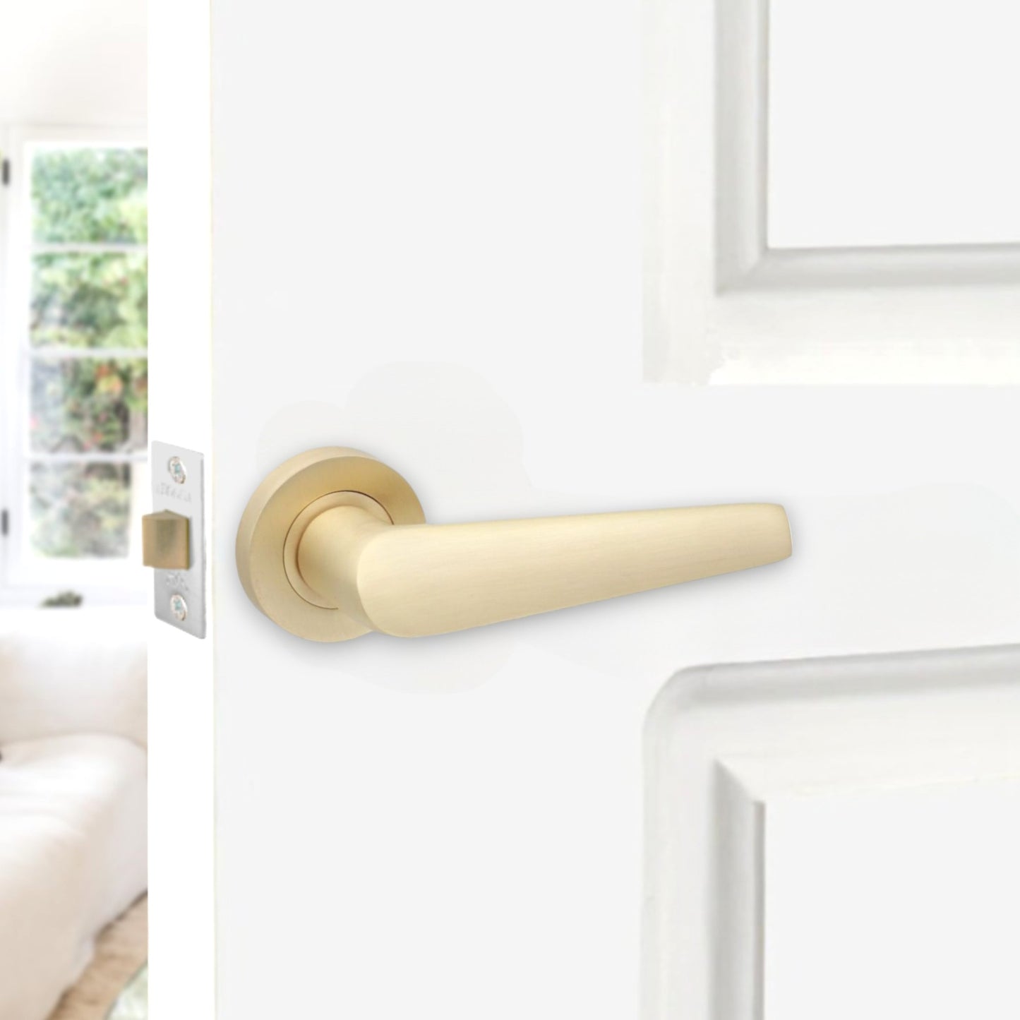 Lever on Rose Door Handle Home Decor