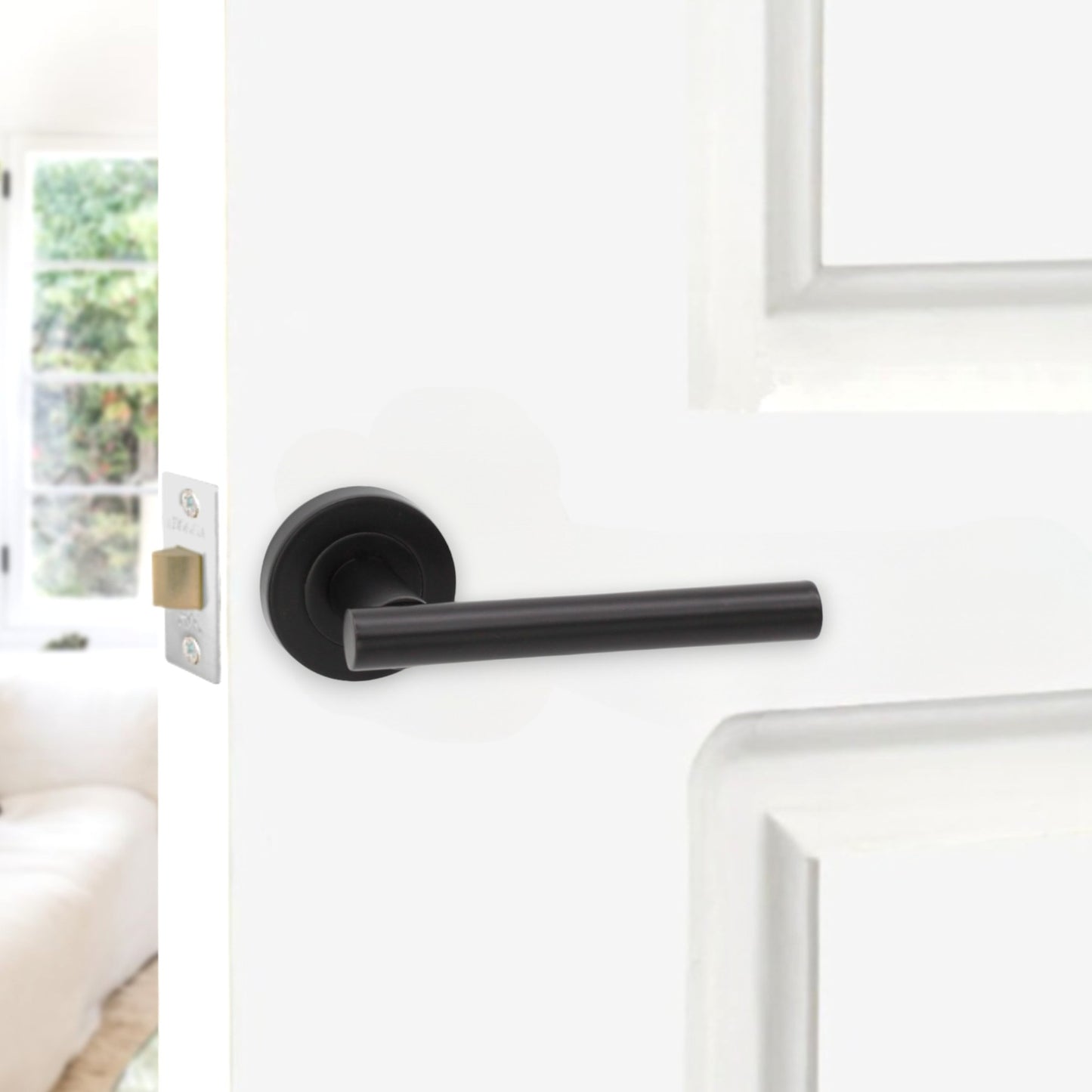 Matt Black Lever Door Handle Home Decor 