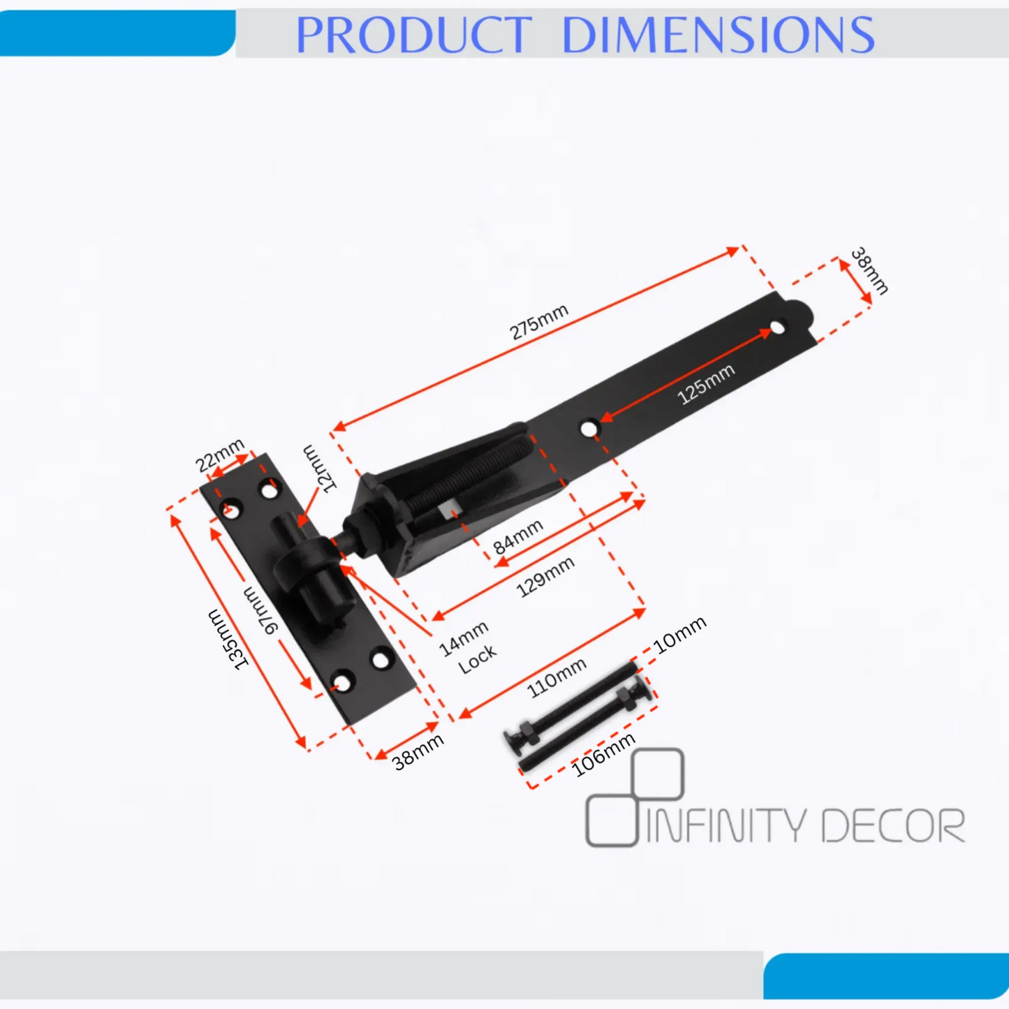 Adjustable Hook and Band Hinge Home Decor
