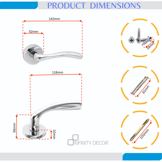 Ensemble de salle de bain Zofie Lever on Rose en chrome poli