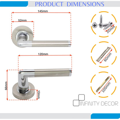 Lever on Rose Door Handle Home Decor