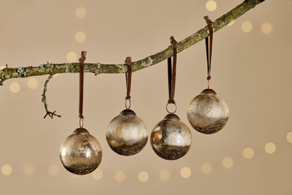 Konara Baubles - Gold Crackle (Set of 4)