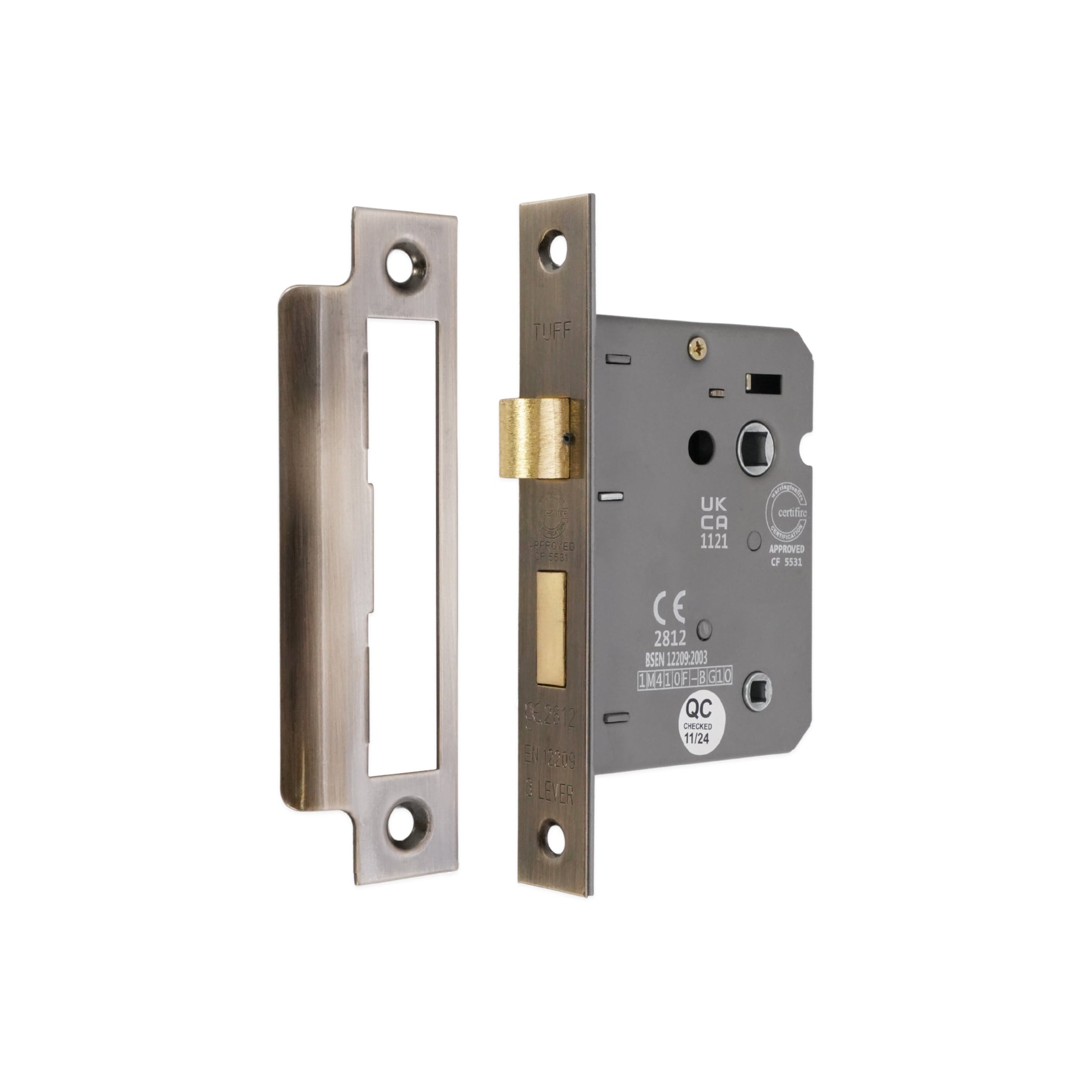 Aged Brass Lever Bathroom Lock Home Decor 