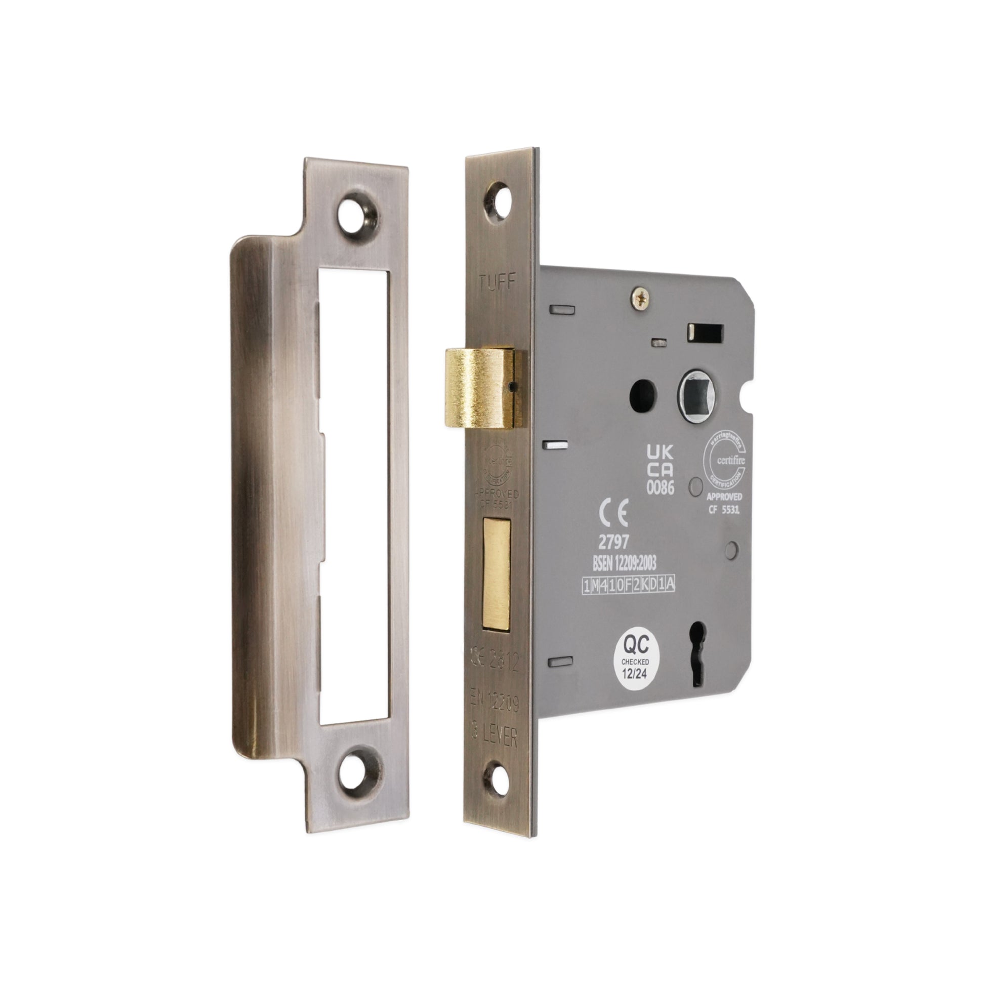 Aged Brass Lever Mortice Sash Lock Home Decor 