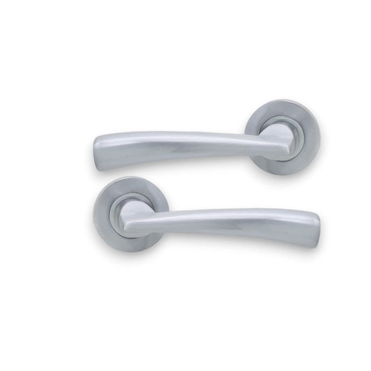 Lever Door Handle Satin Chrome Home Decor
