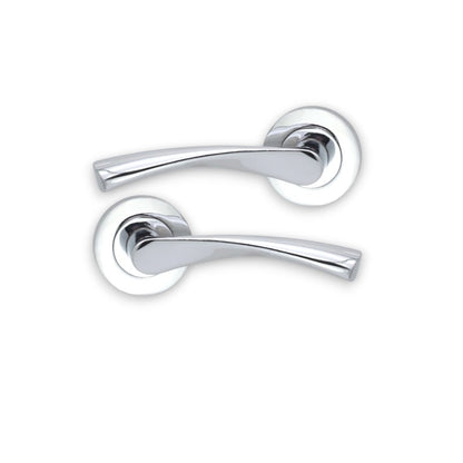 Polished Chrome Lever Door Handle Home Decor  