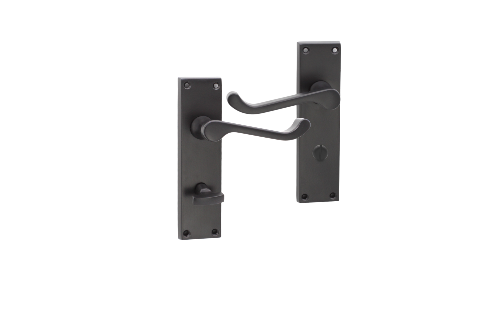 Matt Black Victorian Scroll PRIVACY Lever Handle Home Decor  