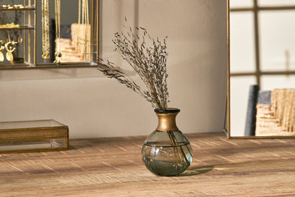 Miza Mini Glass Vases - Smoke