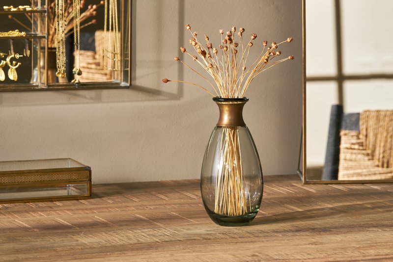 Miza Mini Glass Vases - Smoke