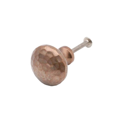 Bouton de Placard 32mm Champignon Martelé Antique