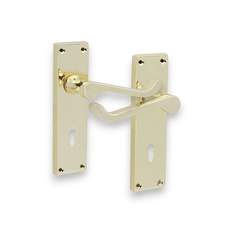 Lever on Backplate Door Handles Home Decor