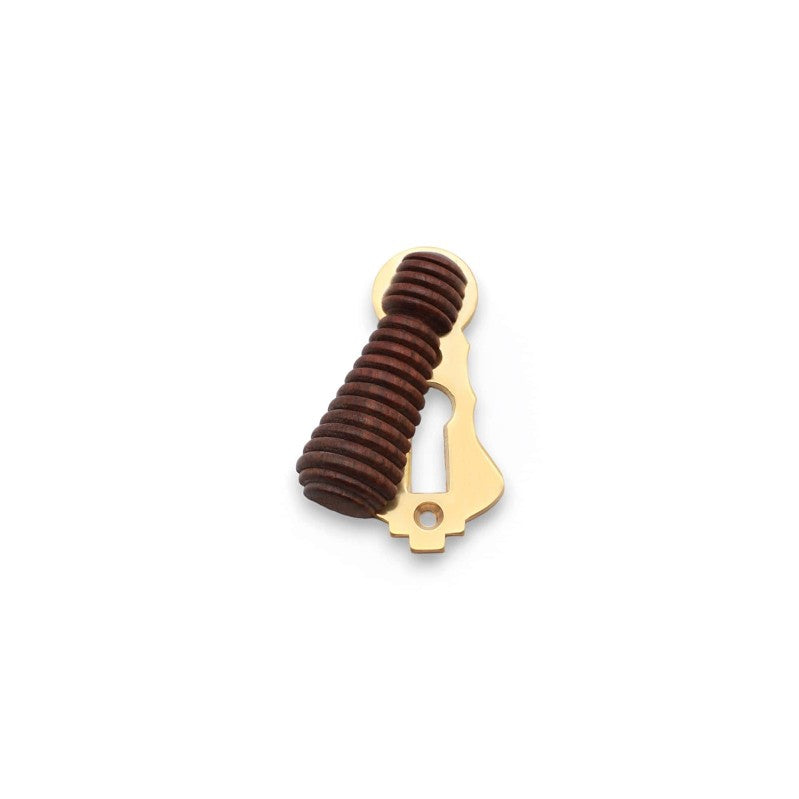 Rosewood Beehive Escutcheon Polished Brass