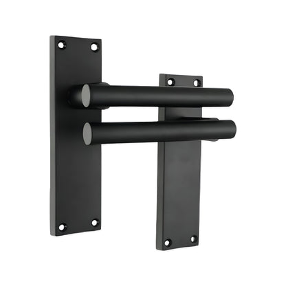 Matt Black Lever on Backplate Latch Door Handle Home Decor 