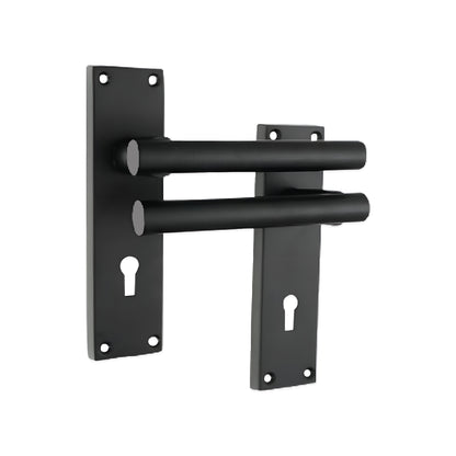Matt Black Lever on Backplate Door Handle Home Decor 