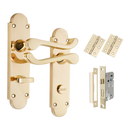 Lever on Backplate Door Handle Home Decor